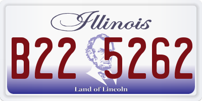 IL license plate B225262