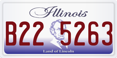 IL license plate B225263