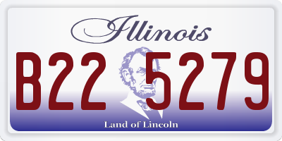 IL license plate B225279