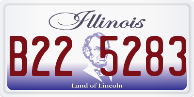 IL license plate B225283
