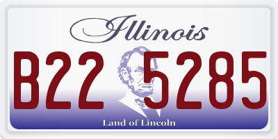 IL license plate B225285