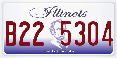 IL license plate B225304