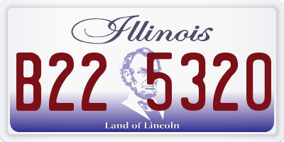IL license plate B225320