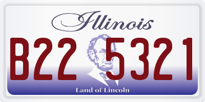 IL license plate B225321