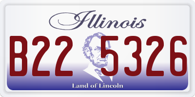 IL license plate B225326
