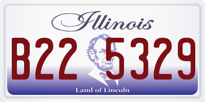 IL license plate B225329