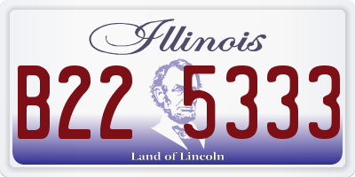 IL license plate B225333