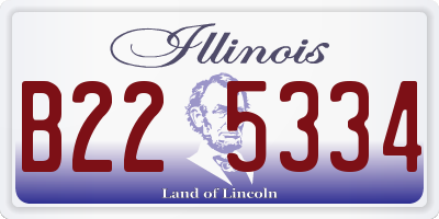 IL license plate B225334