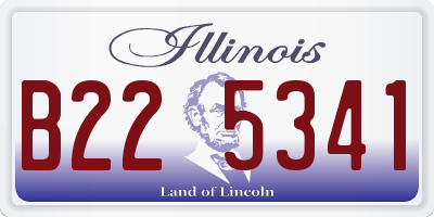 IL license plate B225341