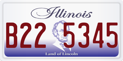IL license plate B225345