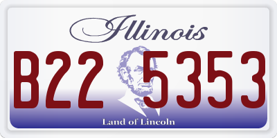 IL license plate B225353