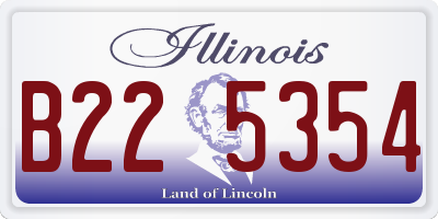 IL license plate B225354