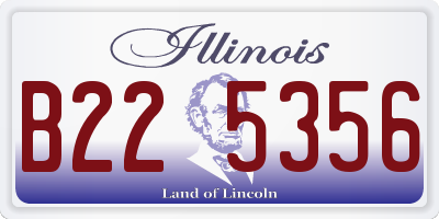IL license plate B225356