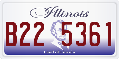 IL license plate B225361