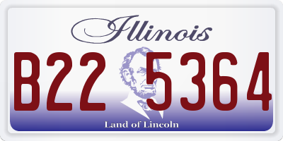 IL license plate B225364
