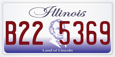 IL license plate B225369