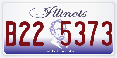 IL license plate B225373