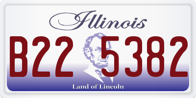IL license plate B225382