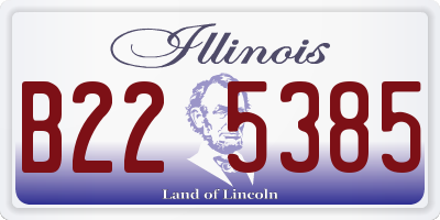 IL license plate B225385
