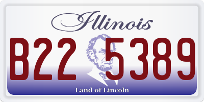 IL license plate B225389