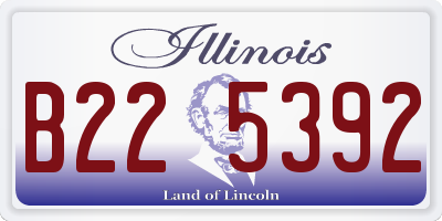 IL license plate B225392