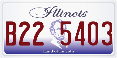 IL license plate B225403