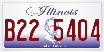 IL license plate B225404