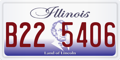 IL license plate B225406