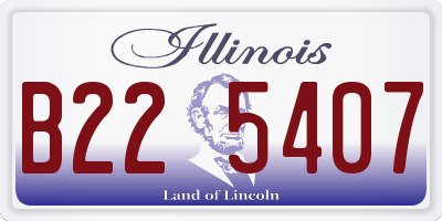 IL license plate B225407