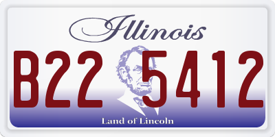 IL license plate B225412