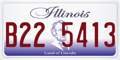 IL license plate B225413