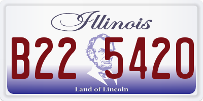 IL license plate B225420