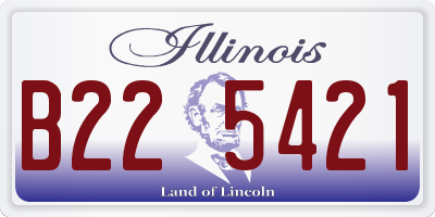 IL license plate B225421