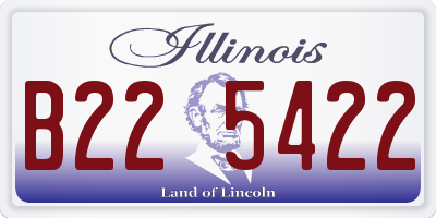 IL license plate B225422