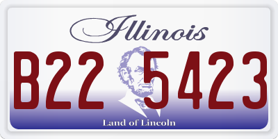 IL license plate B225423