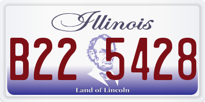 IL license plate B225428