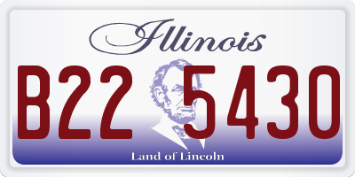 IL license plate B225430