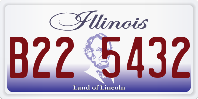 IL license plate B225432