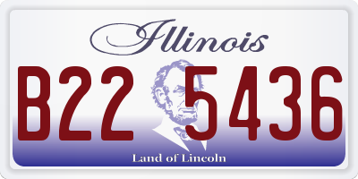 IL license plate B225436
