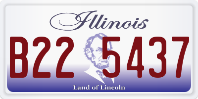 IL license plate B225437