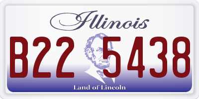 IL license plate B225438