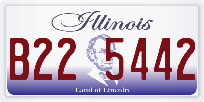 IL license plate B225442