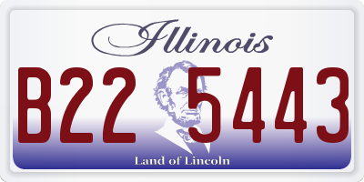 IL license plate B225443