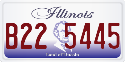 IL license plate B225445