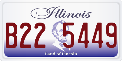 IL license plate B225449