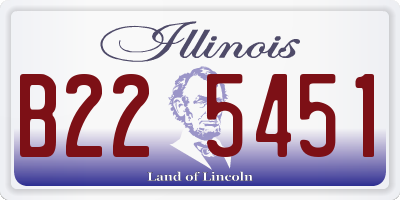 IL license plate B225451