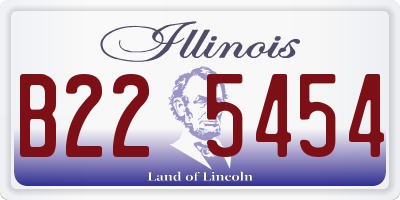 IL license plate B225454