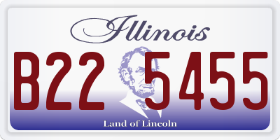 IL license plate B225455