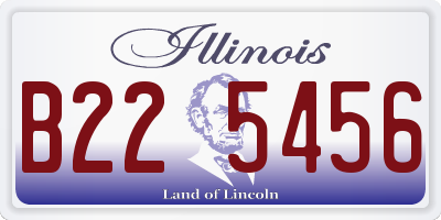 IL license plate B225456