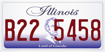 IL license plate B225458